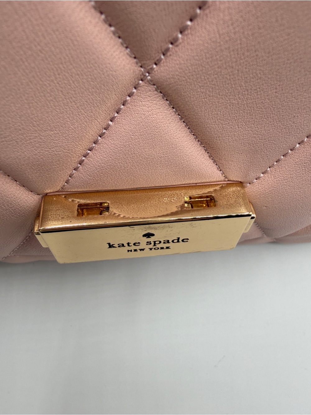 Kate Spade Blush Pink Quilted Chain Crossbody Bag - Picture 6 of 13
